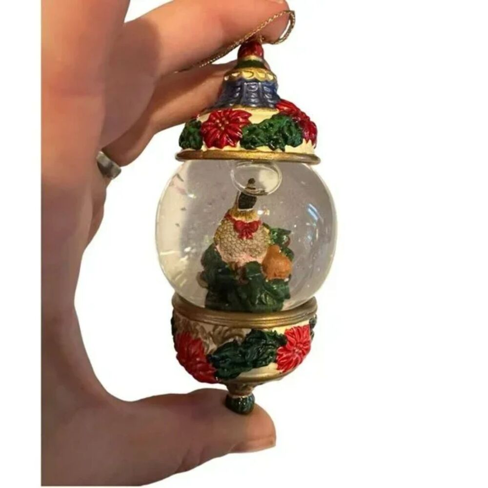 Kirkland Signature Glass Water Globe Christmas Ornament Partridge Pear Tree B43
